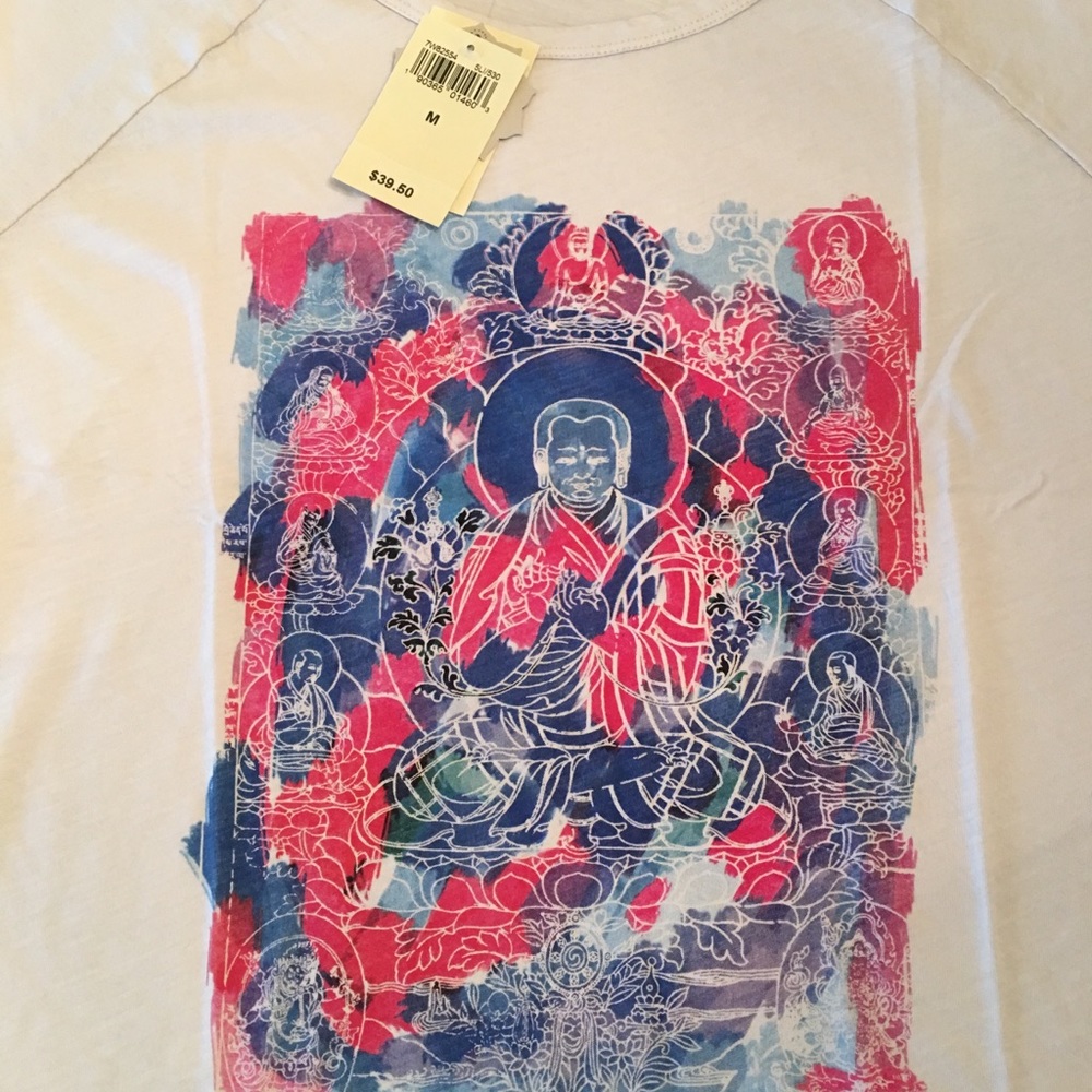 NWT Buddha Lucky Lotus Lucky Brand tee shirt - Picture 3 of 5